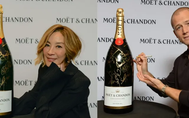 IN PHOTOS: Michelle Yeoh, Taron Egerton, Amanda Seyfried and more. Here are the celebs who signed Moët & Chandon’s ann…