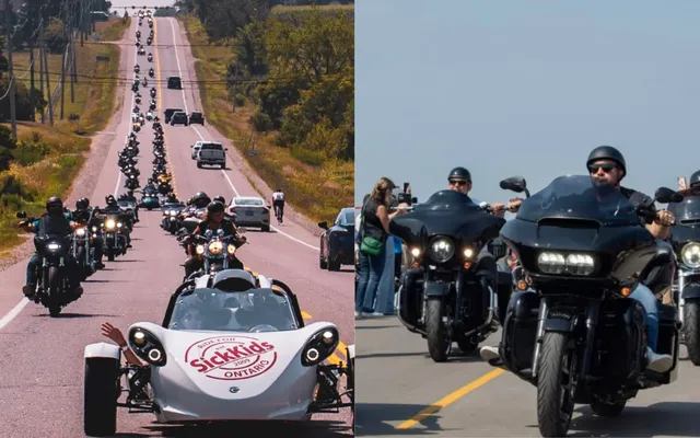 More than 500 motorcyclists hit the road near Toronto with a $1M goal for SickKids