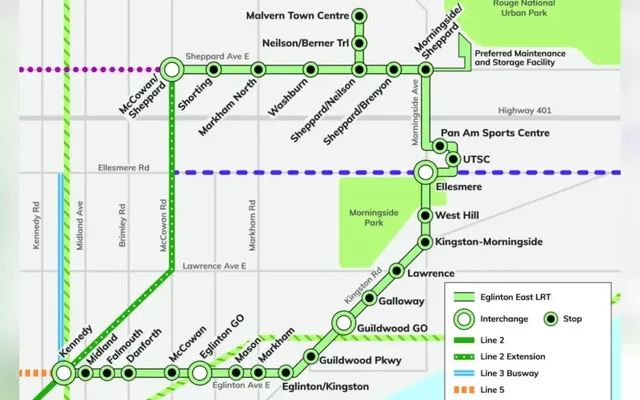 Will the Scarborough East LRT break ground by 2030? Bradford says yes, Chow offers no date