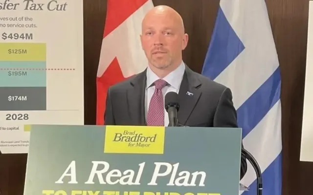Toronto Election 2026: Brad Bradford promises budget overhaul in latest proposal