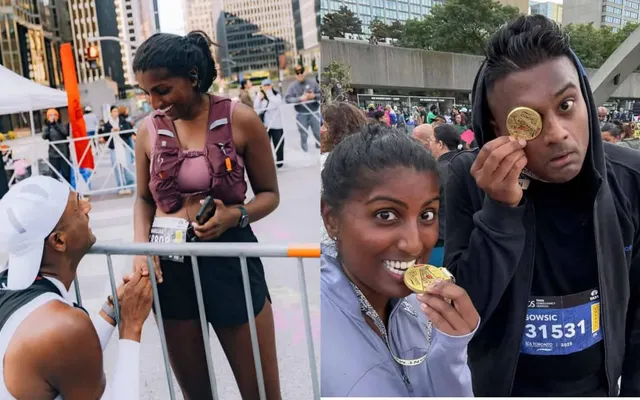 ‘I was just genuinely really happy’: Toronto marathon runner opens up about getting proposed to during race with partn…