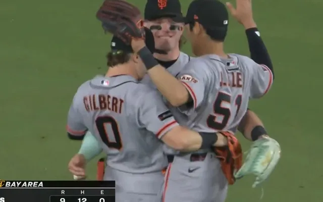 Giants outfielders reportedly told to tone down viral ‘thrusting’ celebration