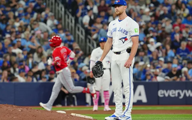 Blue Jays' Eric Lauer roughed up as Angels avoid sweep