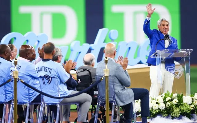 Hall of Excellence honoree Buck Martinez brings down the Blue Jays house with one more swing and drive