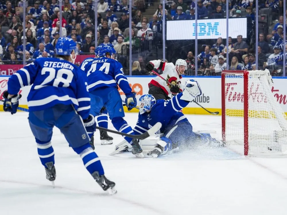 Goals from Matthews, Marchenko not enough as Maple Leafs lose to Sens
