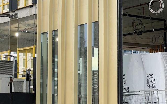 Golden Cladding Appears as Etobicoke Civic Centre Takes Shape