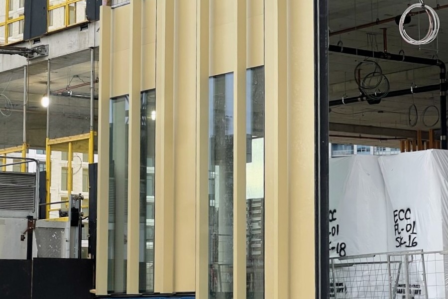 Golden Cladding Appears as Etobicoke Civic Centre Takes Shape