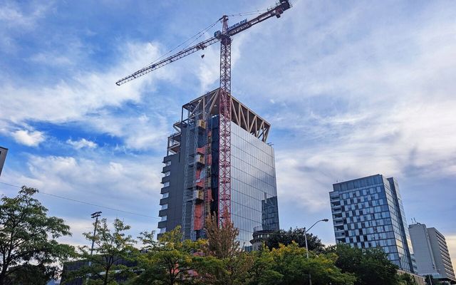 U of T’s Academic Wood Tower Nears Full Height
