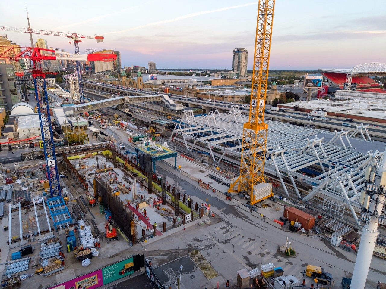 Concourse and Entrance Works Progress at Exhibition Station Expansion