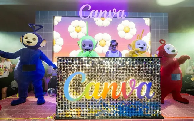Teletubbies Dance for LGBTQ+ Rights at Canva Beach Pride Party at Cannes Lions