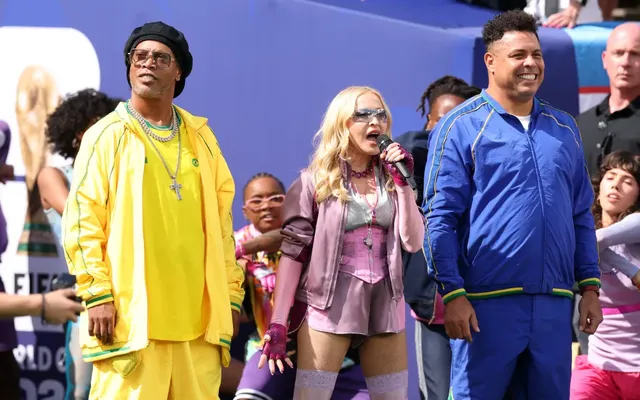 Madonna, BTS, Justin Bieber and Shakira Join Forces for Blink-and-You’ll-Miss-‘Em Moments in a Cluster-FIFA of a Halft…