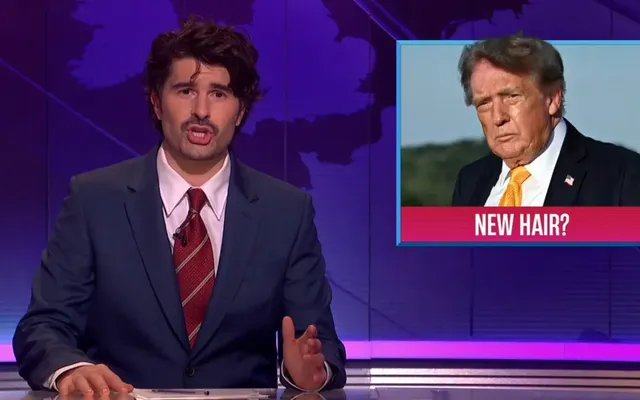 ‘SNL U.K.’ Weekend Update Takes Aim at Trump’s New Hair — and Paddy Young Says the Punchline Was ‘Taken From Me by Our…