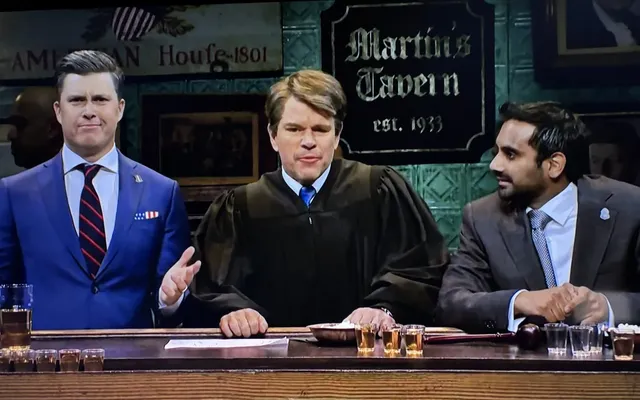 Pete Hegseth, Kash Patel and Justice Kavanaugh Hit the Bar Together to Celebrate Iran War, Alcohol on ‘SNL’ Cold Open