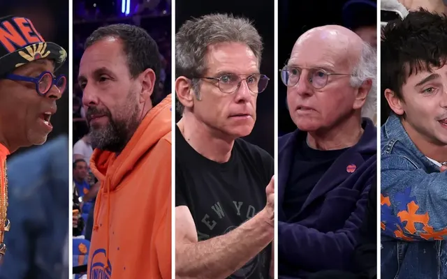 Spike Lee, Adam Sandler, Ben Stiller, Larry David, Timothée Chalamet and More Watch New York Knicks Pull Off Biggest C…