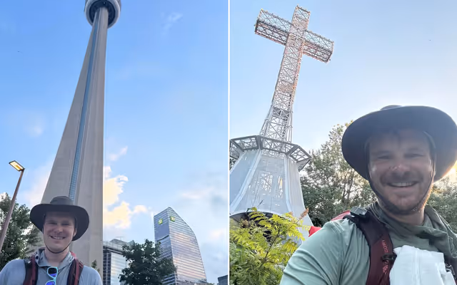 Someone just walked all the way from Toronto to Montreal to 'touch grass'