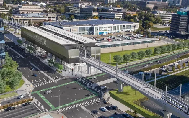 First signs of Toronto's futuristic elevated subway line are now visible