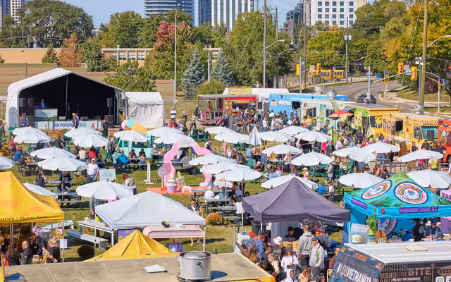 Free Toronto food festival takes over mall parking lot with 50+ vendors and food trucks