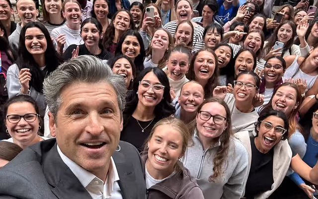 'Grey's Anatomy' star Patrick Dempsey surprises group of Toronto university students
