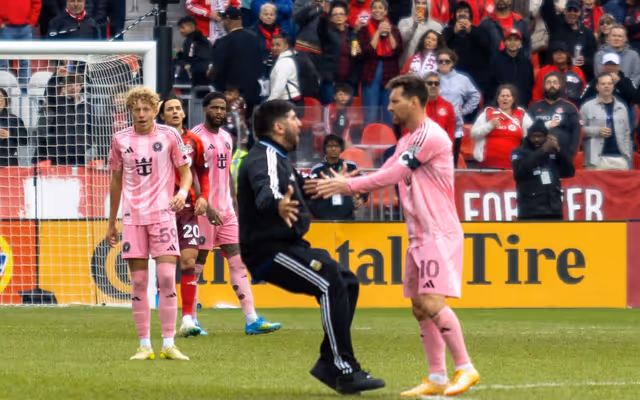Multiple fans stormed the field during Messi's return to Toronto