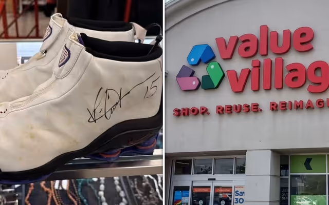 Ontario thrift shopper finds autographed Vince Carter shoes at Value Village