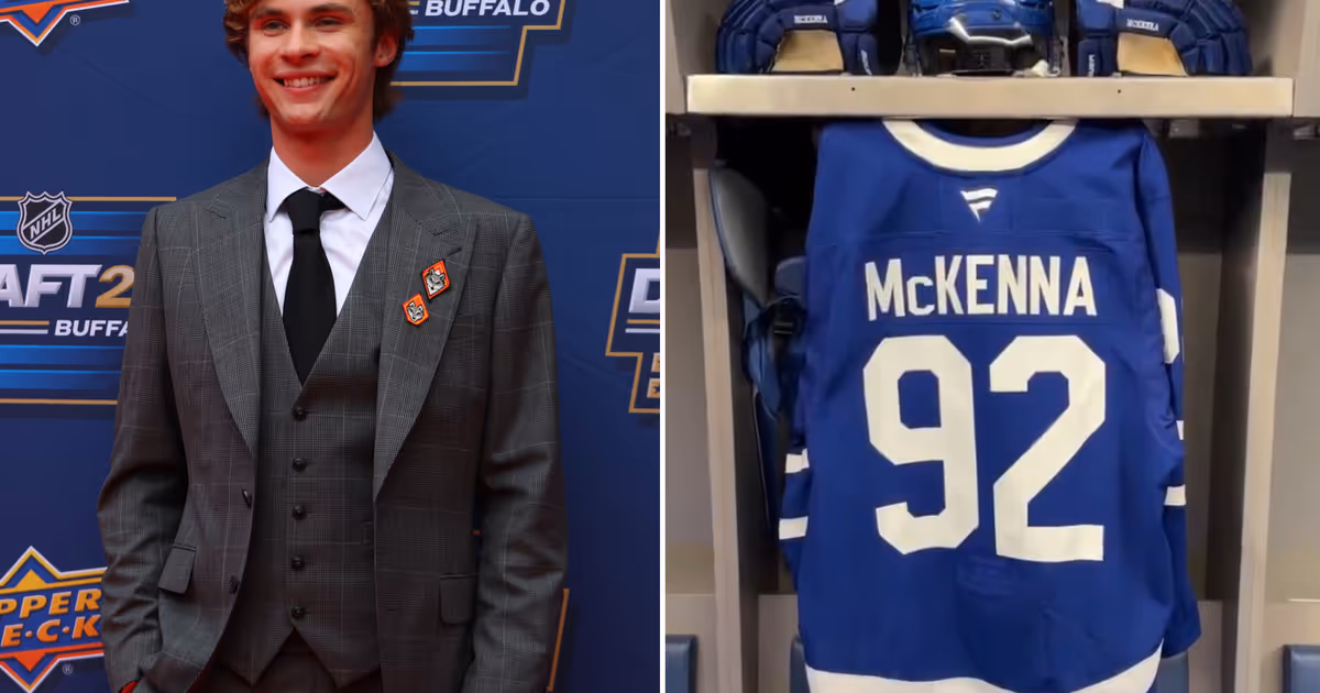 Toronto Maple Leafs top pick had to settle for fourth jersey number choice