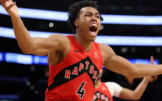 Toronto Raptors' Scottie Barnes lost his pants and the internet can't handle it