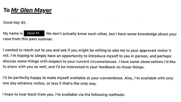 Juror sends mysterious letter to jailed man he just helped convict of murder in Windsor, Ont.